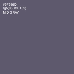 #5F596D - Mid Gray Color Image